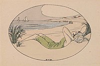 postcard from the Au bain de mer series c. 1919