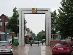 The now dismantled Paalse Poort, gateway on Beringen's central square