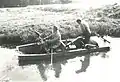 Predecessor of the today produced mowing boat