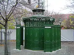 Cafe Achteck, Berlin, converted to male and female toilets