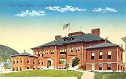 Former Berlin High School that stood on the site of today's Berlin Elementary School, before burning down in 1923