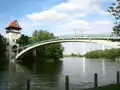 The bridge to the Insel der Jugend in Treptower Park