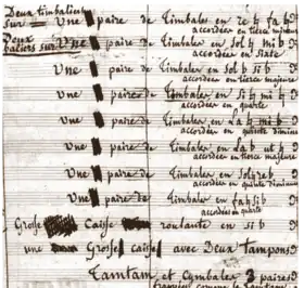 handwritten sheet of music