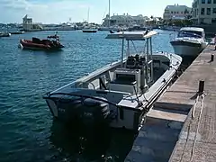Boats of the Bermuda Police Service Marine Section at Barr's Bay.