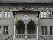 Gothic elements on the staircase of Bern's city council building