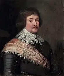 Duke Bernhard of Saxe-Weimar. Portrait by Michiel van Mierevelt, 1630. Private collection.