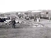 Better Farming Train in Debden, Saskatchewan c1914.