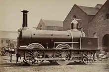 0-4-2 locomotive built for the Madras Railway in 1860 at the Gorton Foundry