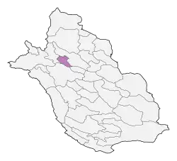 Location of Beyza County in Fars province