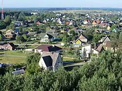 Panoramic view of Bezdonys from the north