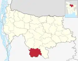 Location of Bhaluka