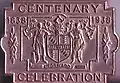 A 1938 badge celebrating the centenary of the creation of a municipal borough.