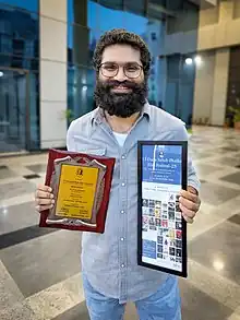 Bheems Ceciroleo with Dada Saheb Phalke Film Festival Award for 'Best Music' for Balagam.