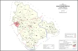 Map showing Piparpur (#449) in Bhetua CD block