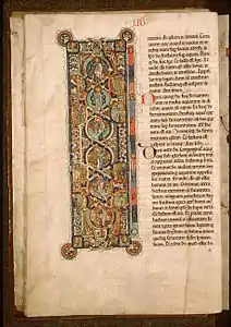 First page of The Book of Genesis, Bible of Manerius (circa 1185),  (BSG Ms.8 f7)