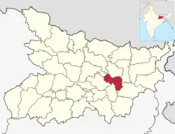 Location of Khagaria district in Bihar