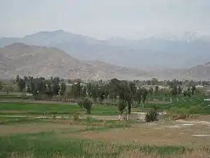 Rural Bihsud District, looking north from the outskirts of Jalalabad