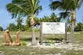 Entrance sign to the island