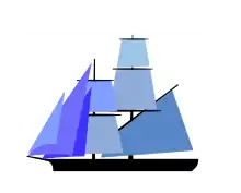 Bilander: two masts, main mast course sail lateen rigged, all others square rigged