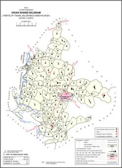 Map of Bilgram CD block