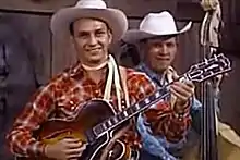 Byrd performing with Ernest Tubb's band in the 1950s (still frame from film clip)