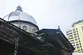 Dome of church, surmounted by a papal tiara and keys to denote its status as a basilica