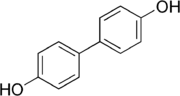 Displayed structure of a 4,4′-biphenol molecule