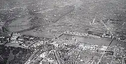  B&W photo of Westminster from the air