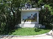 Mural near Kim's birthplace (2012)