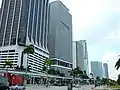 50 Biscayne and neighboring skyscrapers along the Biscayne Wall