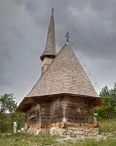 Wooden church in Măgura