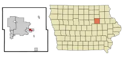 Location of Elk Run Heights, Iowa