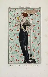 Evening dress from the Journal des Dames et des Modes, illustrated by George Barbier, 1913, Chester Beatty Library, Dublin, Ireland