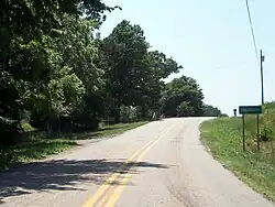 Entrance to Blackburn on Highway 74