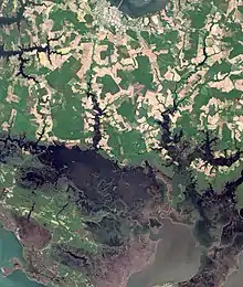 Satellite image of the refuge