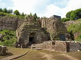 Image 19Two of the furnaces of the Blaenavon Ironworks (from History of Wales)