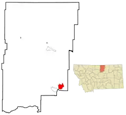 Location of Lodge Pole, Montana