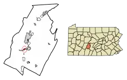 Location in Blair County, Pennsylvania