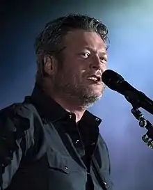 Blake Shelton performing live in July 2017.