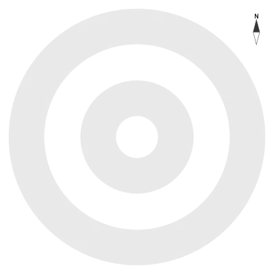 Relative distance from neighbouring populations