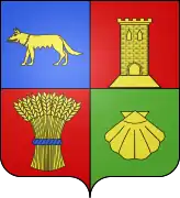The coat of arms of the Commune of Estillac, Nouvelle-Aquitaine, France