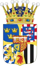 Louise's coat of arms asCrown Princess of Sweden