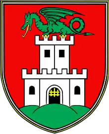 Coat-of-arms of the Urban Municipality of Ljubljana, in use since 1992