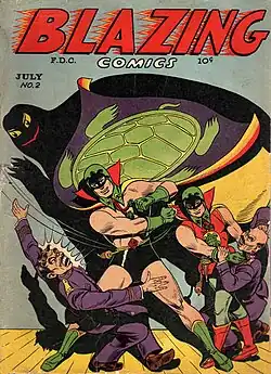 Blazing Comics, July 1944, No. 2 featuring The Green Turtle, by Chu F. Hing