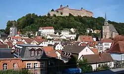 A view of Kulmbach, with the Plassenburg overlooking the town