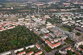 Aerial view of the University area