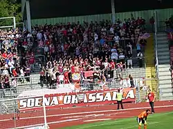 KSV Hessen Kassel fans in Block 30 of the Auestadion
