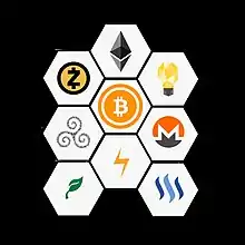 Image 21Blockchain technology has created cryptocurrencies similarly to voting tokens seen in blockchain voting platforms, with recognizable names including Bitcoin and Ethereum. (from Politics and technology)