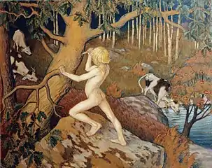 Episode from Kalevala (Kullervo carves his name into an oak), Väinö Blomstedt, 1897