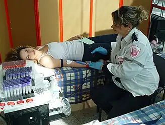 Blood donation in a shopping-center in Ramat Gan 2009